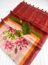 MG 463 Plain Linen Digital Printed Sarees Wholesale Shop In Surat